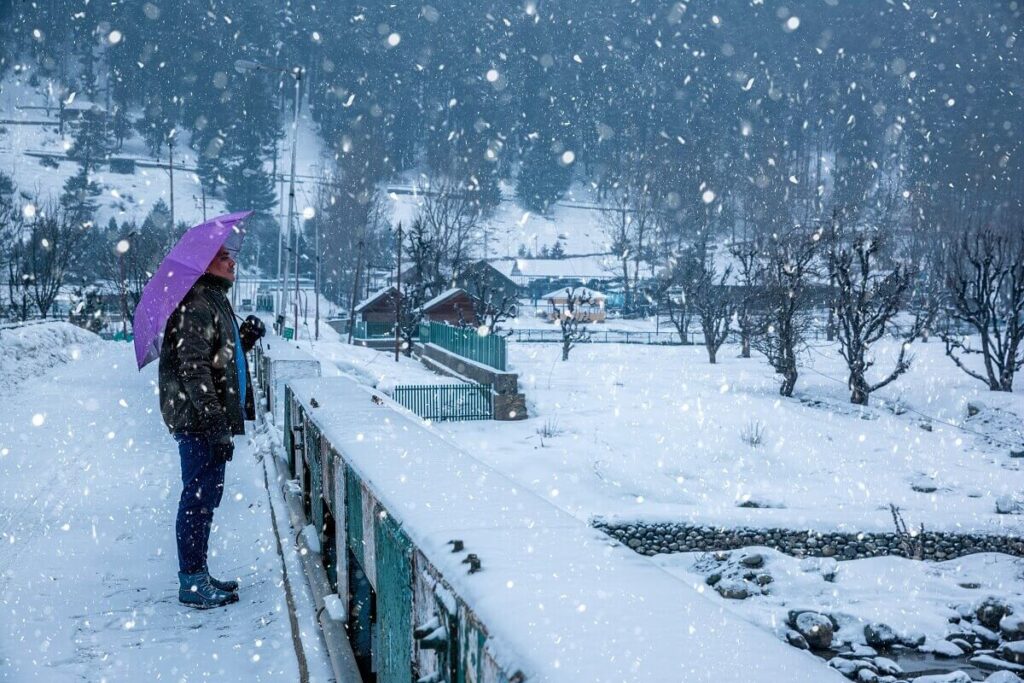 Snowfall in Manali Himachal Pradesh