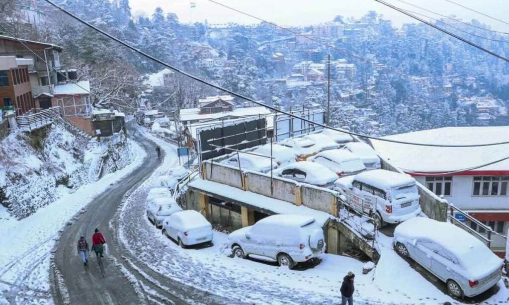 Snowfall in Shimla Himachal Pradesh